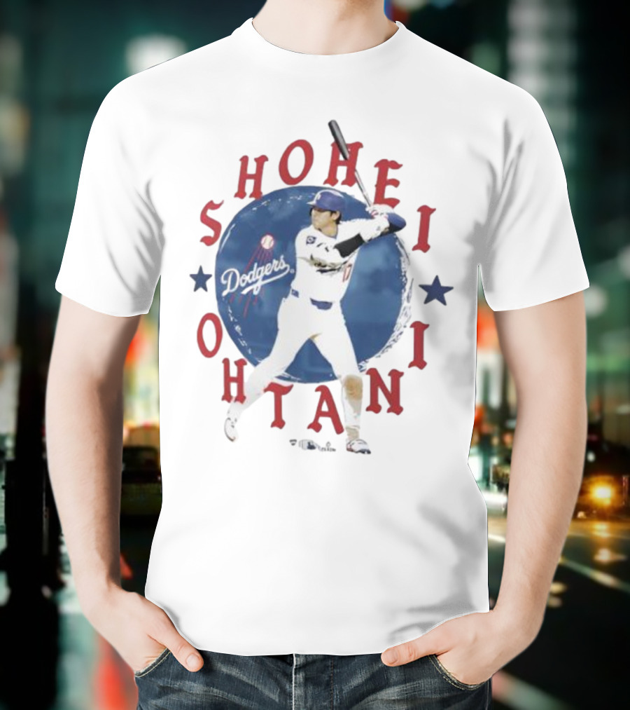 Shohei Ohtani Dodgers Baseball Star Swing Icon T-Shirt