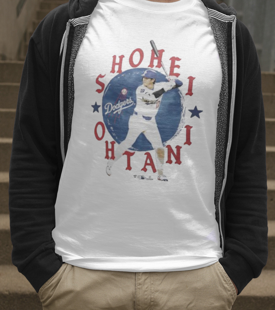 Shohei Ohtani Dodgers Baseball Star Swing Icon T-Shirt