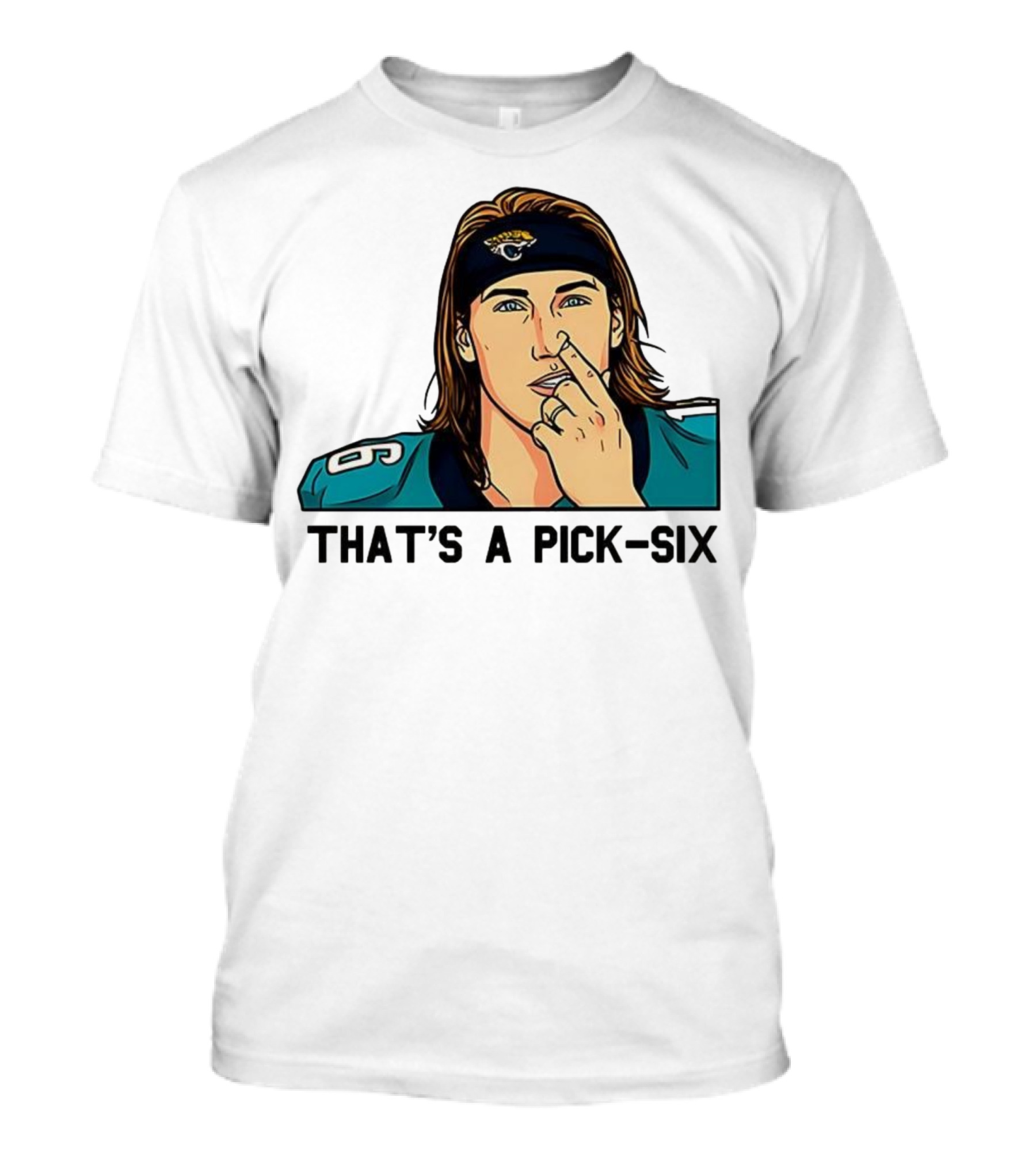 Trevor Lawrence Jacksonville Jaguars That’s A Pick Six Nose Picking T-Shirt