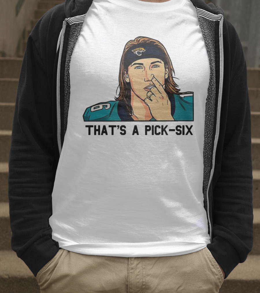 Trevor Lawrence Jacksonville Jaguars That’s A Pick Six Nose Picking T-Shirt