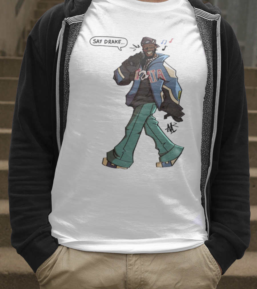 Windandsea Kendrick Lamar Say Drake Illustration T-Shirt