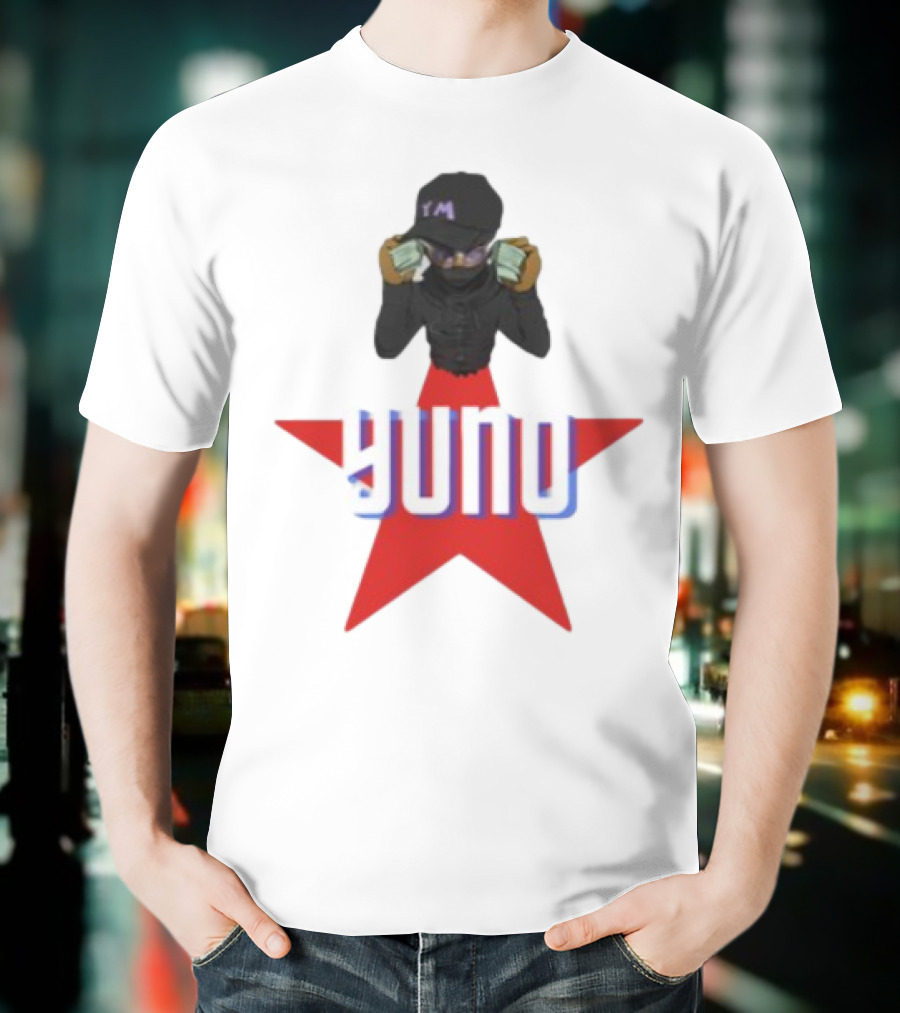 Yuno Holding Money Icon On Red Star T-Shirt