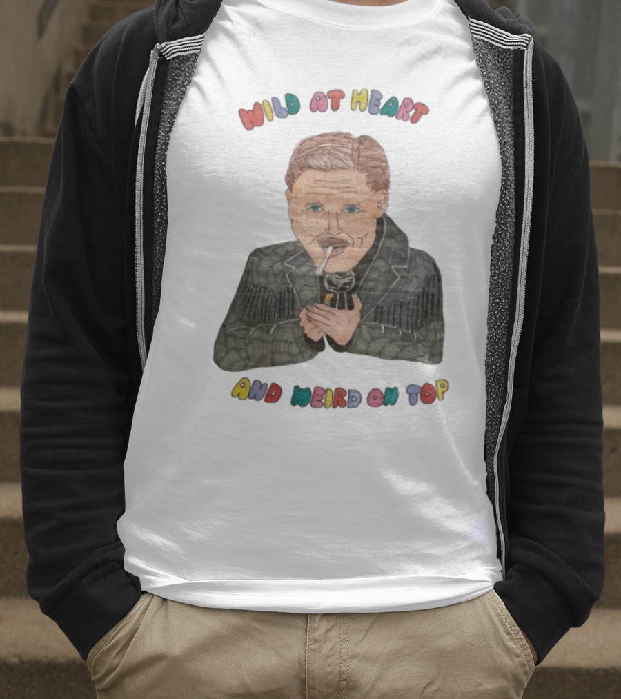 David Lynch Wild At Heart And Weird On Top Smoking Character Illustration T-Shirt