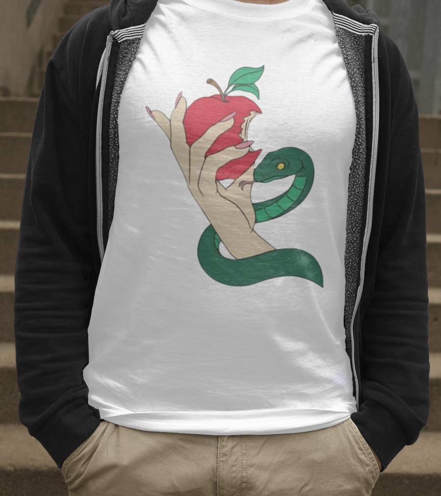 Eve Was Framed Ewf Colorful Snake And Apple T-Shirt