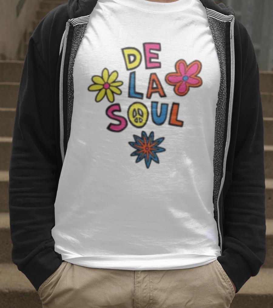Thank You Dave De La Soul Colorful Flowers Peace Symbol T-Shirt