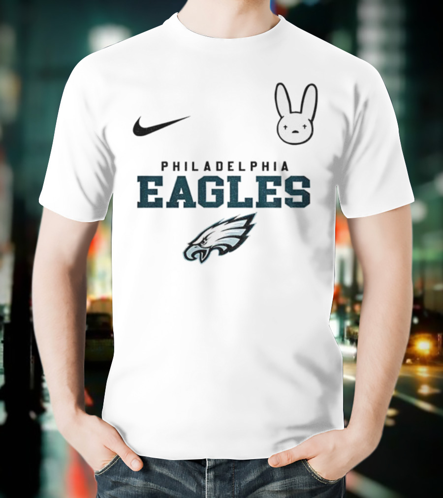 Bad Bunny Nike Philadelphia Eagles NFL 2025 Collaboration T-Shirt