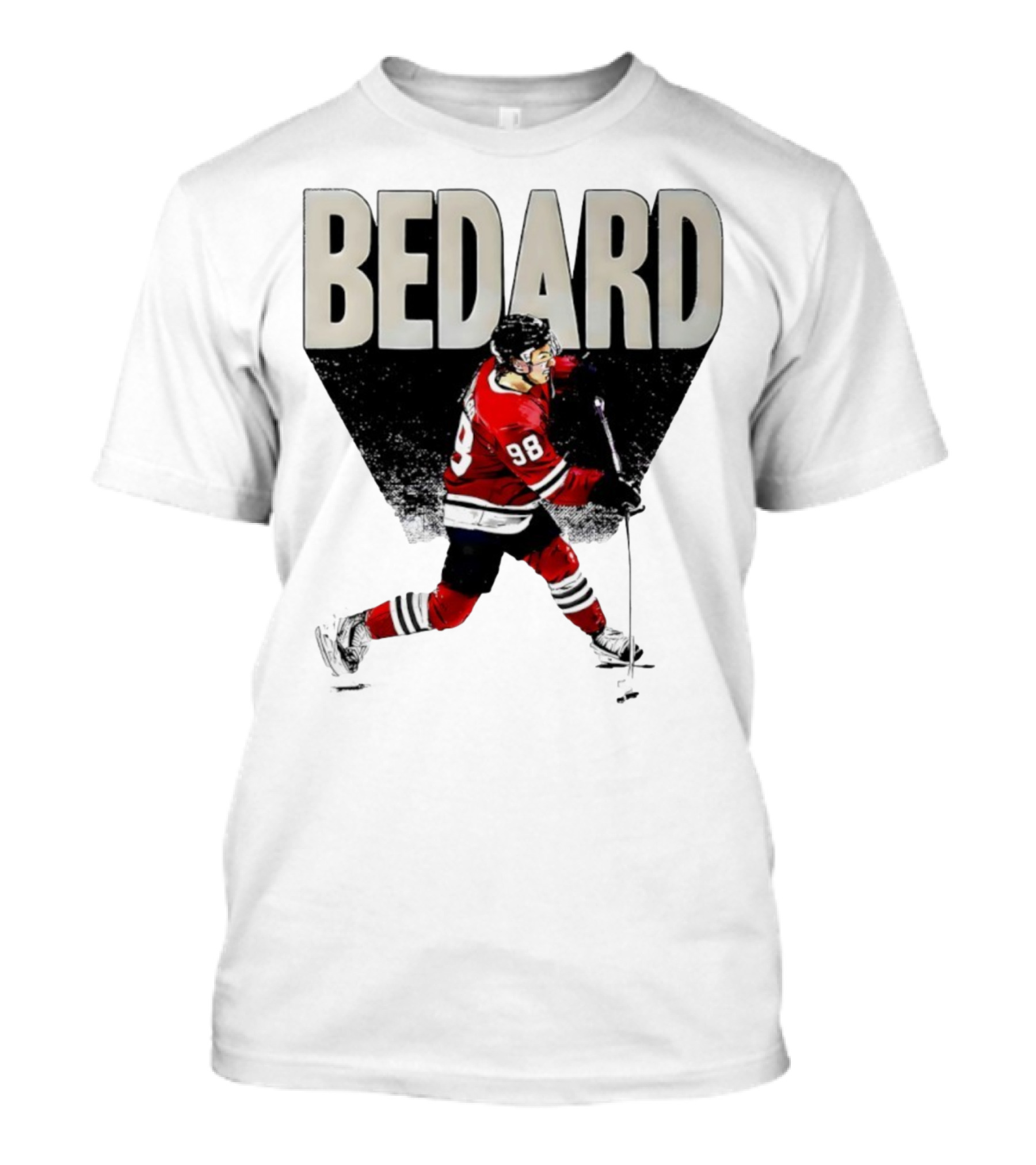 Bedard 98 Chicago Hockey Player Red Jersey T-Shirt