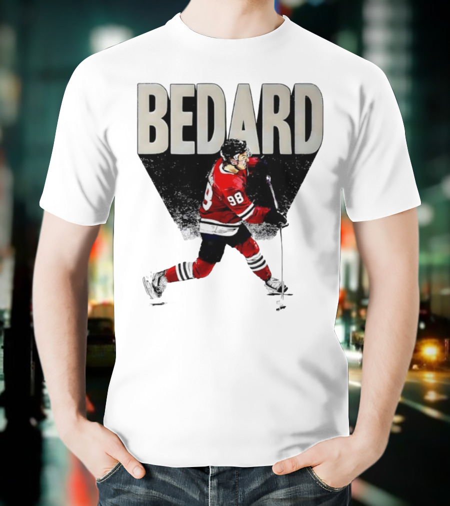 Bedard 98 Chicago Hockey Player Red Jersey T-Shirt