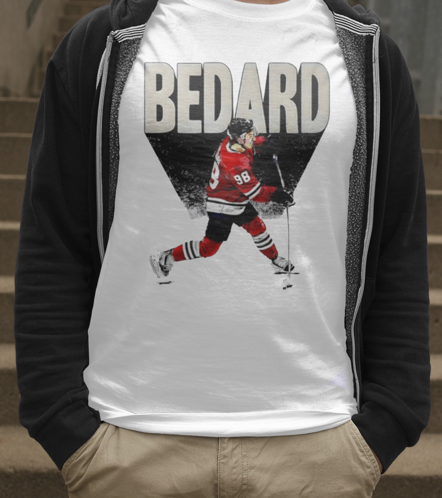 Bedard 98 Chicago Hockey Player Red Jersey T-Shirt