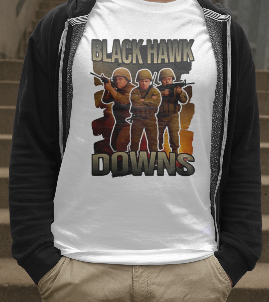 Black Hawk Downs Movie Parody Soldiers T-Shirt