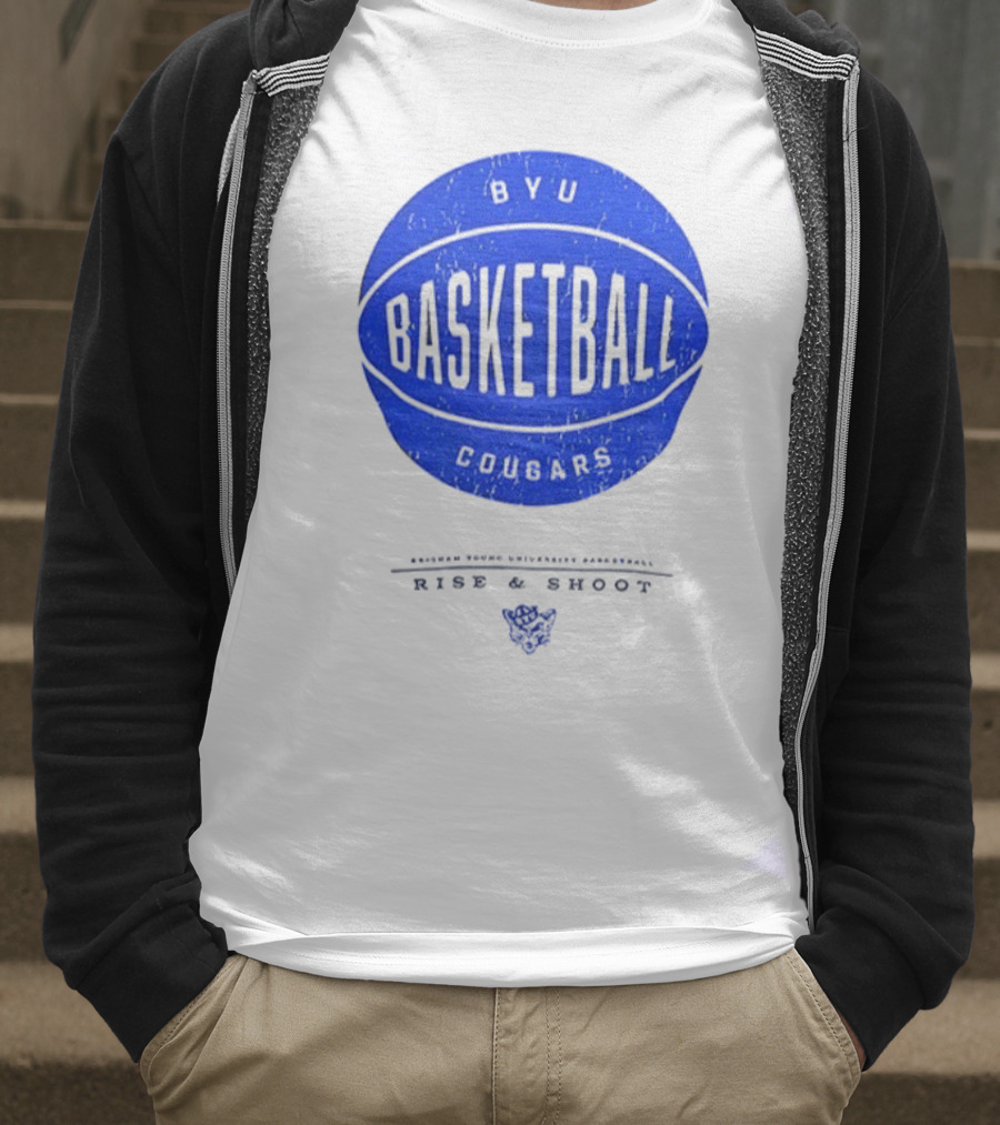BYU Cougars Rise And Shoot Basketball Brigham Young University T-Shirt
