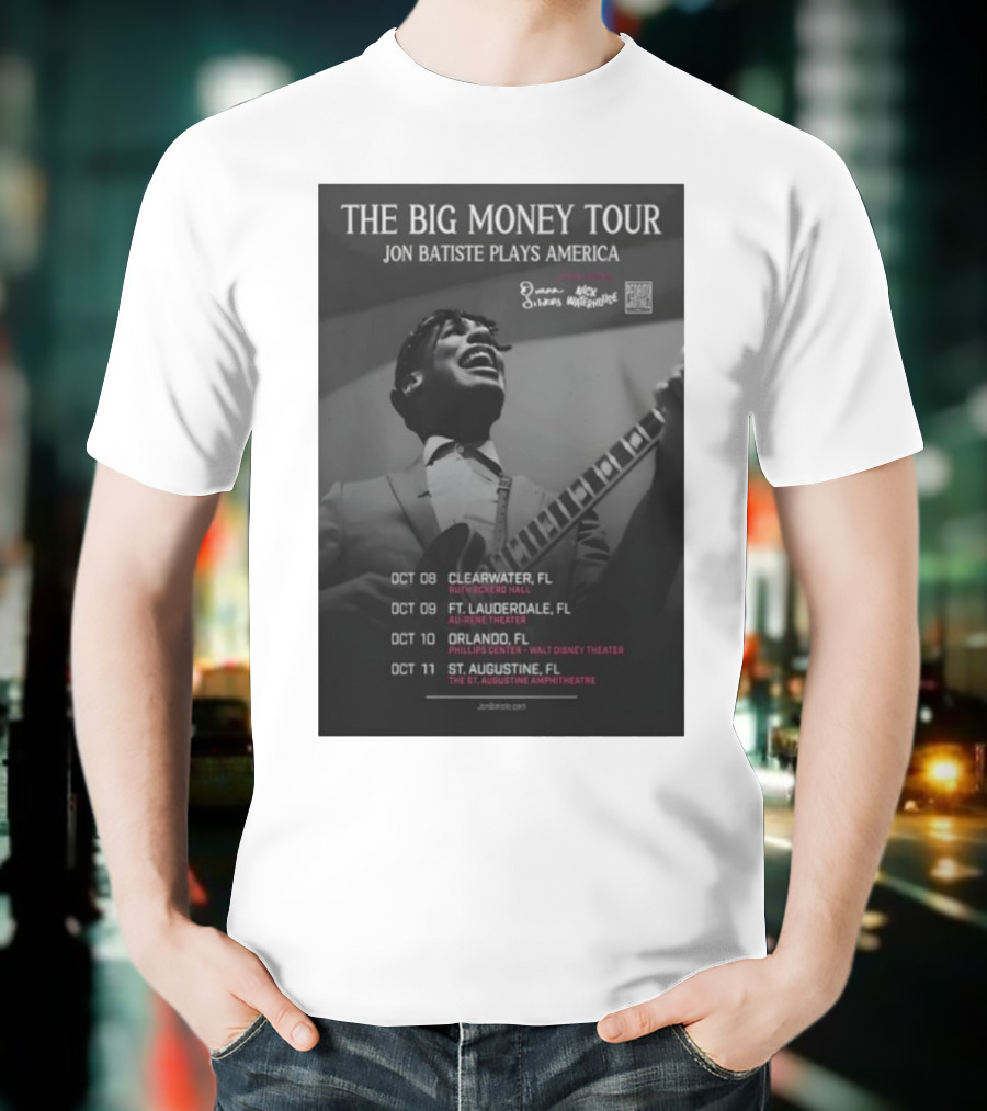 The Big Money Tour Jon Batiste Plays America October 2025 Florida Concert Dates T-Shirt