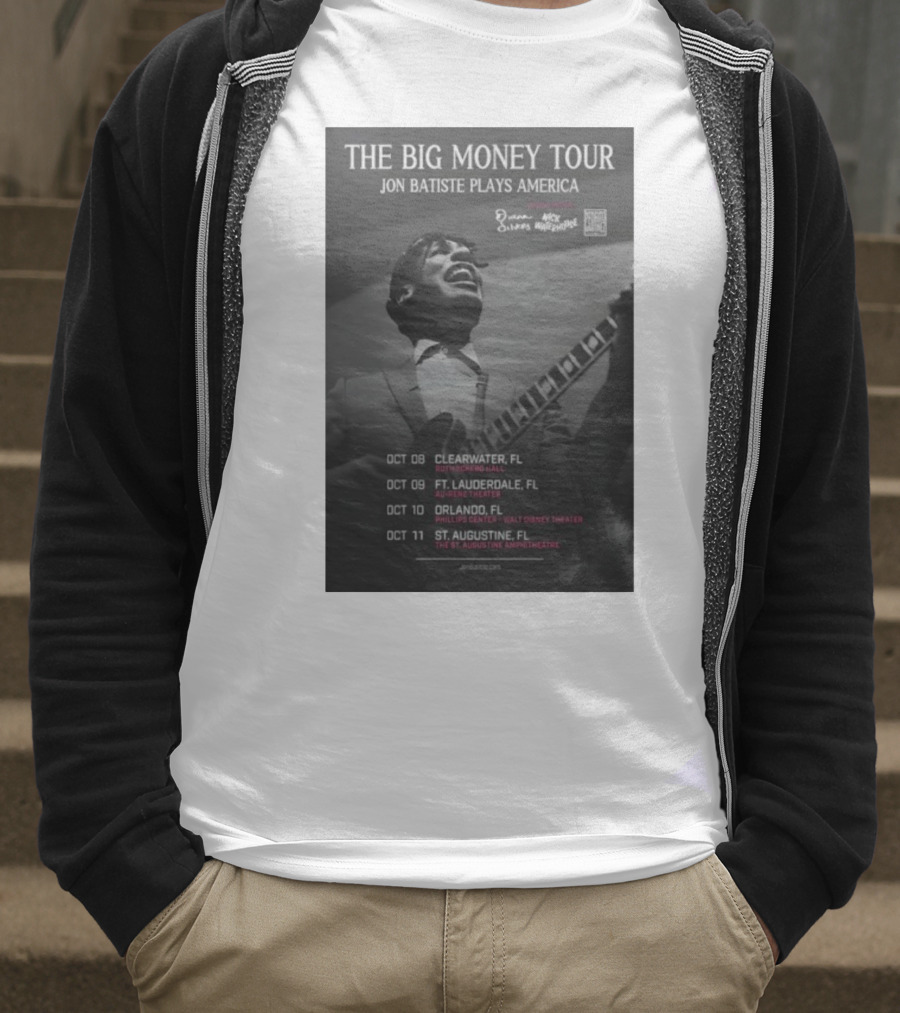 The Big Money Tour Jon Batiste Plays America October 2025 Florida Concert Dates T-Shirt