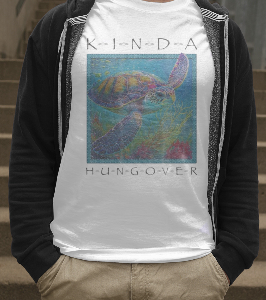 Kinda Hungover Turtle Ocean Scene T-Shirt