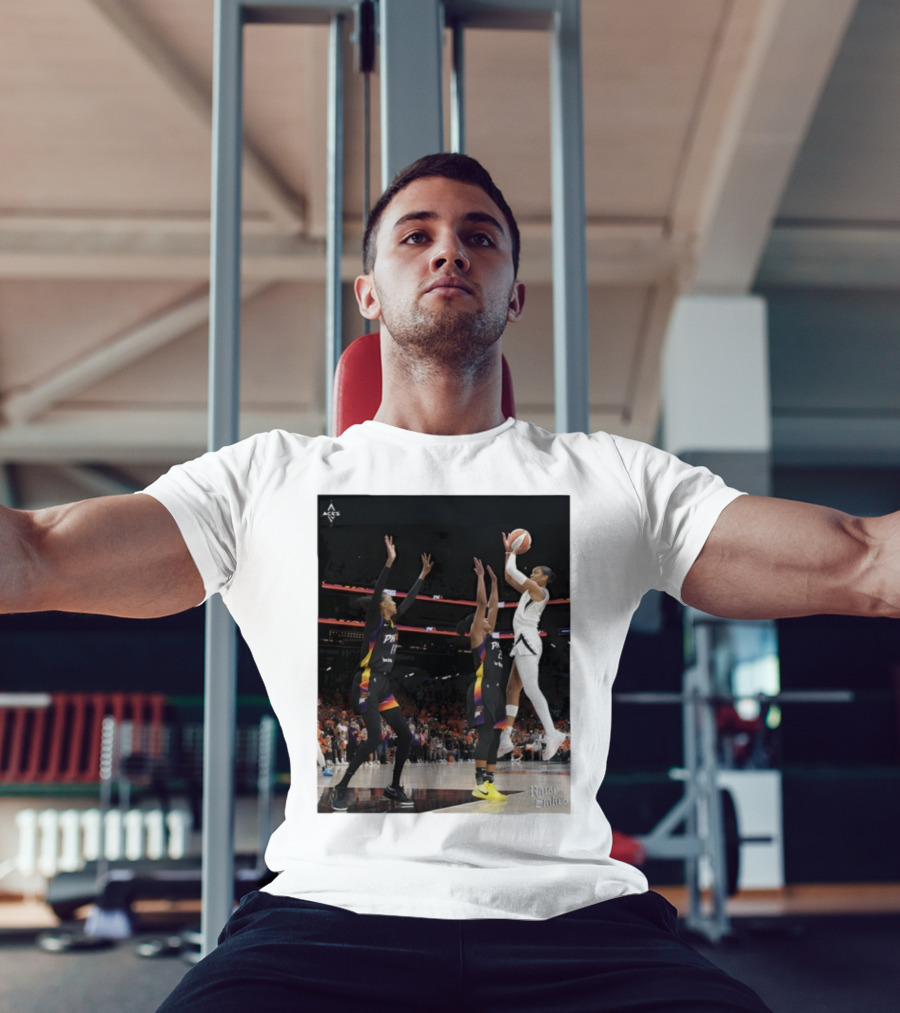 Las Vegas Aces Hang It In The Louvre Basketball Action Shot T-Shirt