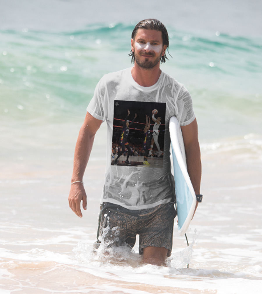 Las Vegas Aces Hang It In The Louvre Basketball Action Shot T-Shirt