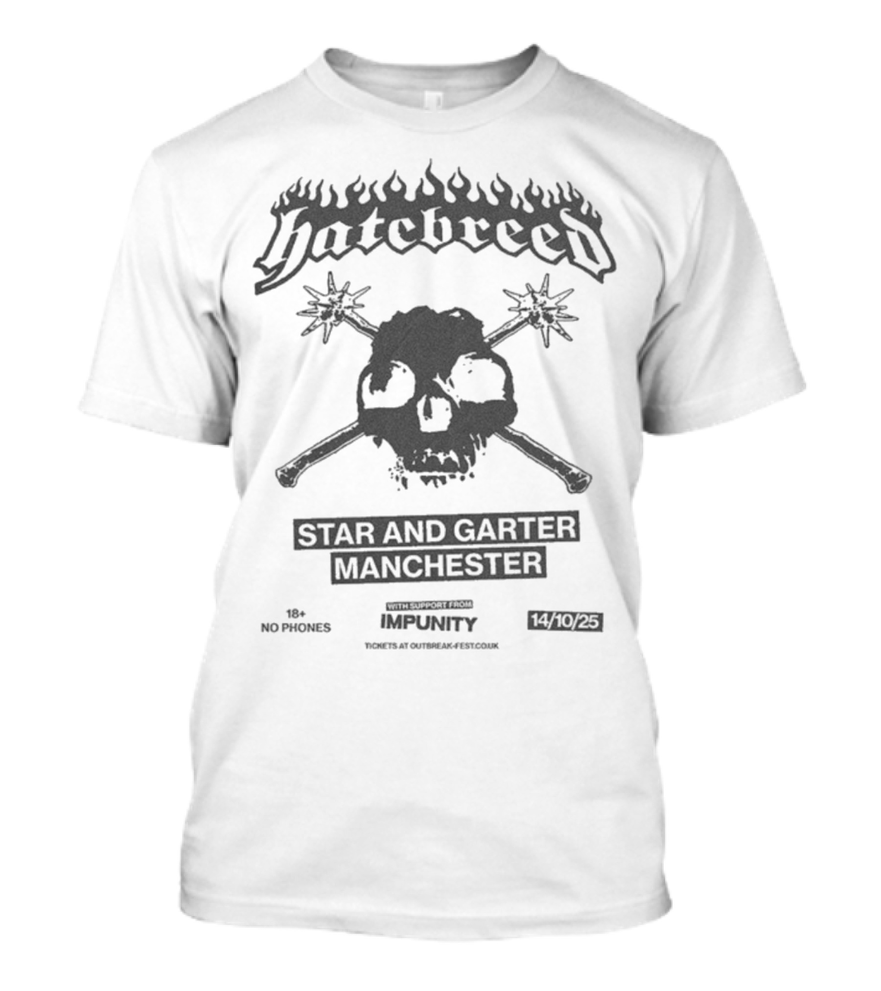 Hatebreed Star And Garter Manchester Event October 14th 2025 T-Shirt