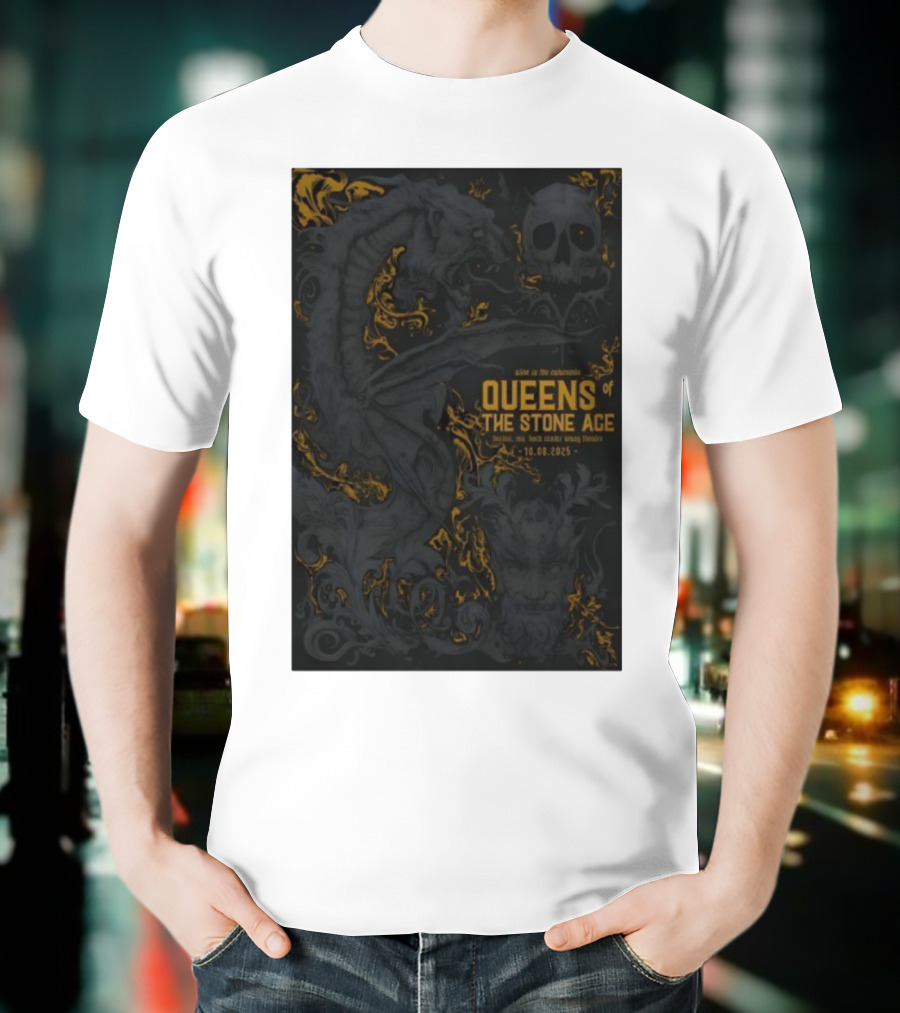 Queens Of The Stone Age Concert Boch Center Wang Theatre Boston Oct 08 2025 T-Shirt
