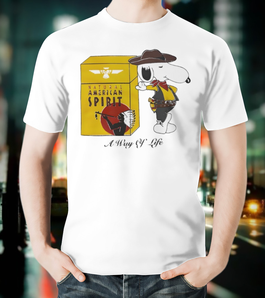 Snoopy Cowboy Natural American Spirit A Way Of Life T-Shirt