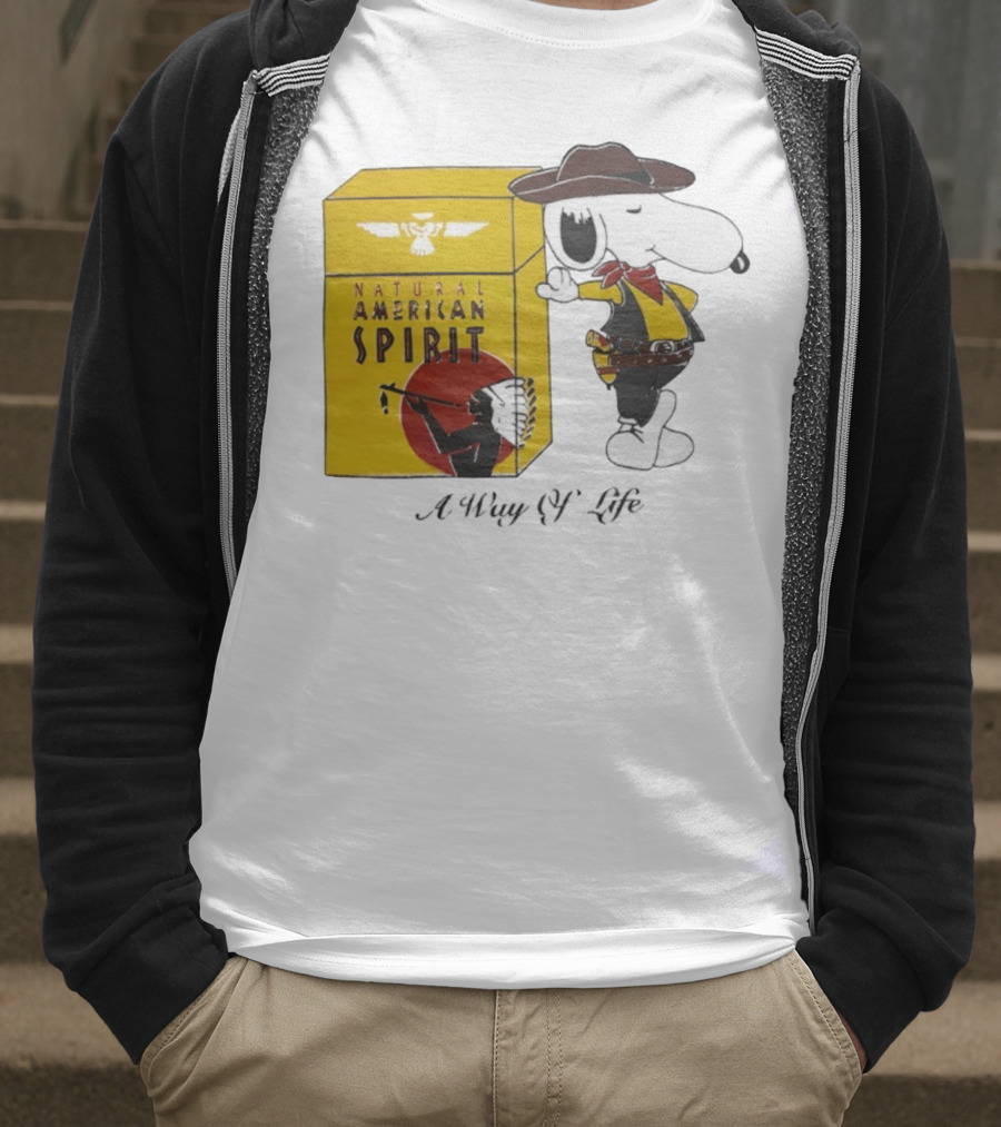 Snoopy Cowboy Natural American Spirit A Way Of Life T-Shirt