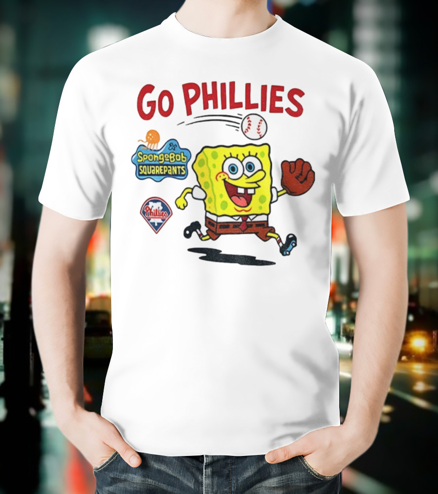 Go Phillies Spongebob Squarepants Philadelphia MLB Baseball 2025 T-Shirt