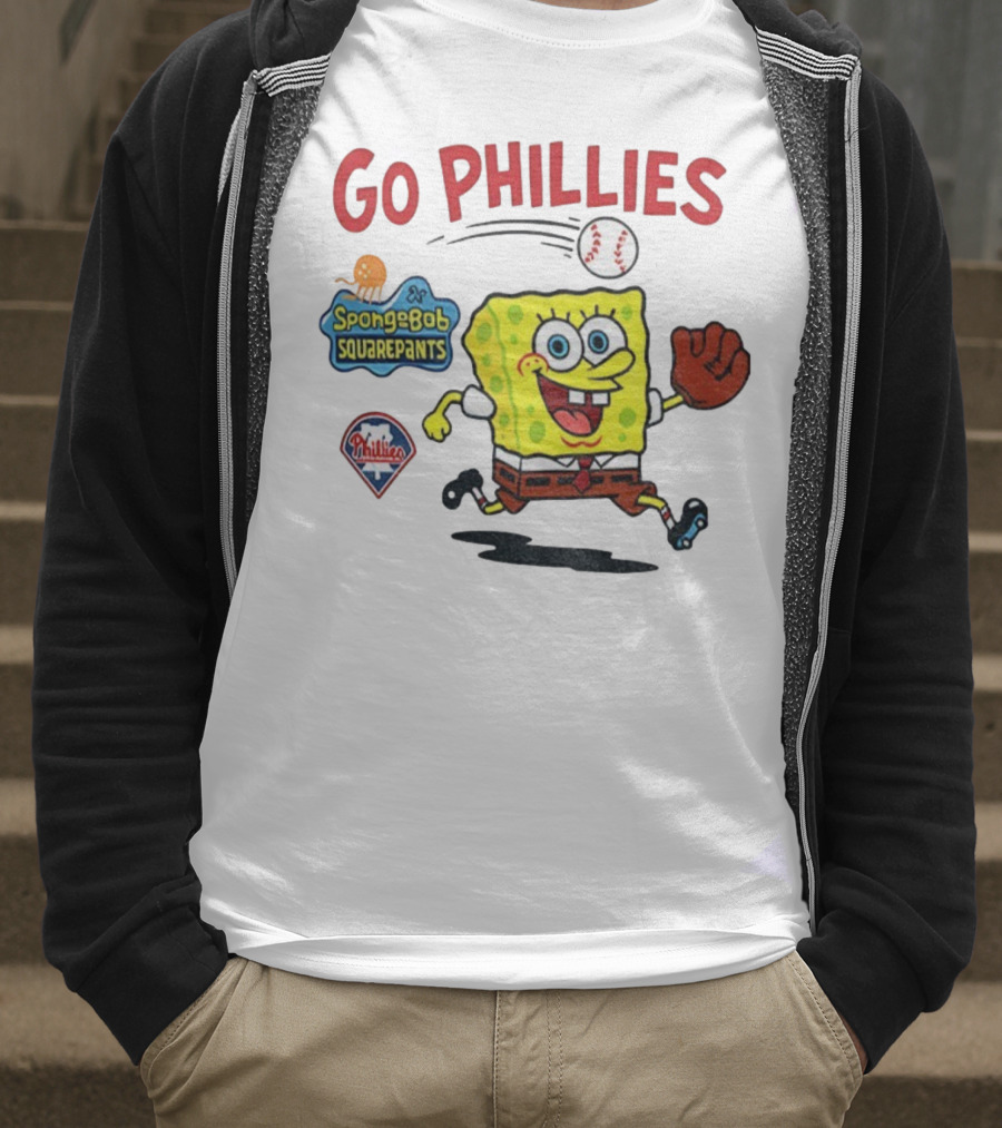 Go Phillies Spongebob Squarepants Philadelphia MLB Baseball 2025 T-Shirt