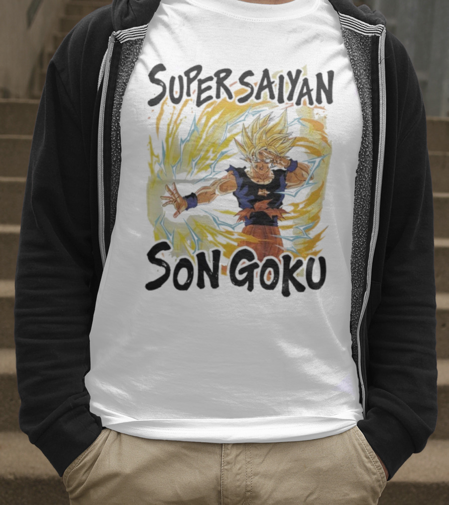Super Saiyan Son Goku Dragon Ball Z Power Burst Aura Icon T-Shirt