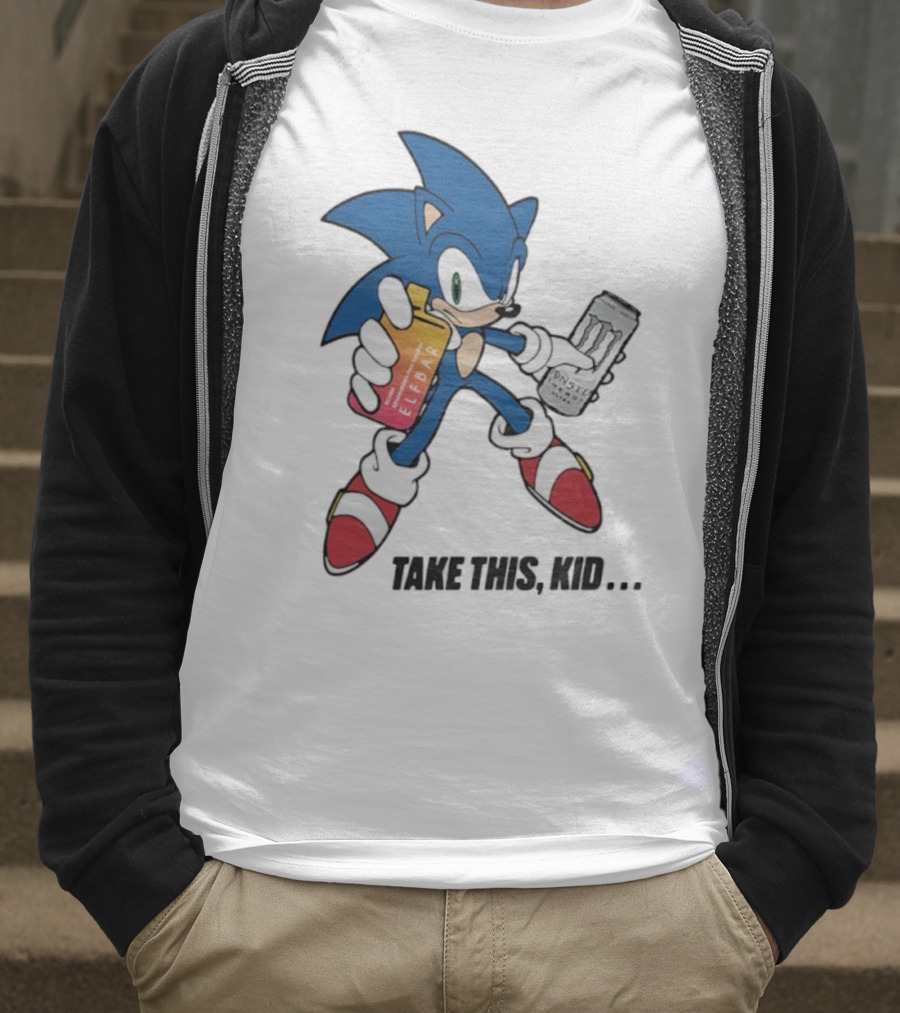 Take This Kid Sonic Hedgehog Elfbar Energy Can T-Shirt