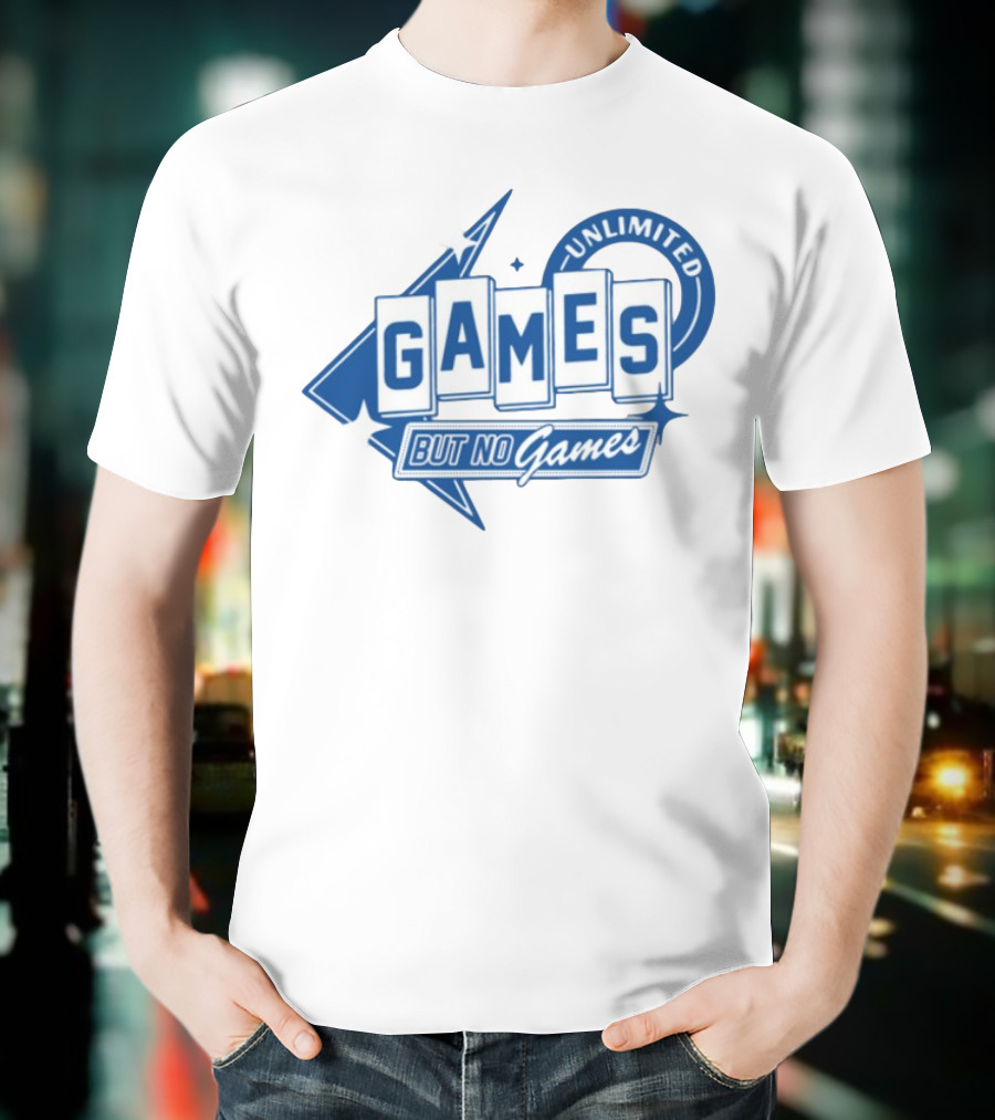 Unlimited Games But No Games Retro Style Gaming Aesthetic T-Shirt