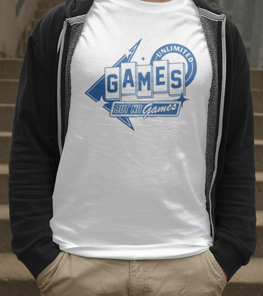 Unlimited Games But No Games Retro Style Gaming Aesthetic T-Shirt