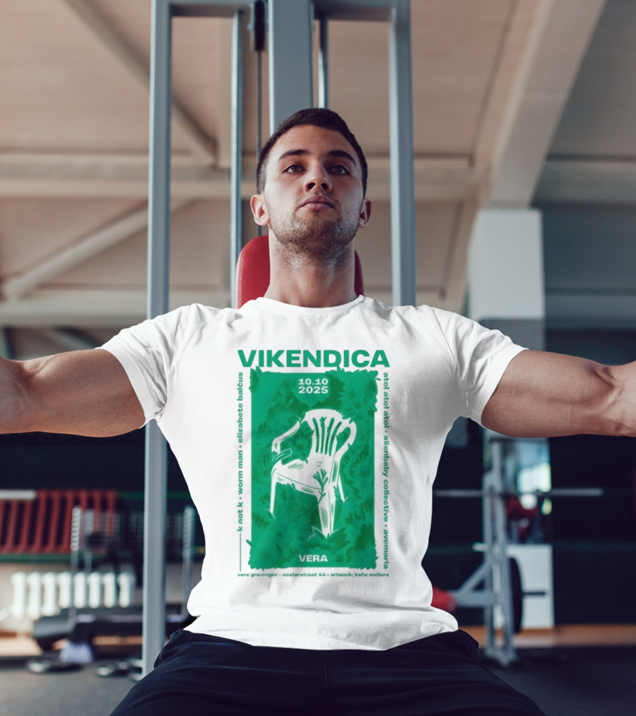 Vikendica 10.10.2025 Vera Chair Illustration In Greenery T-Shirt