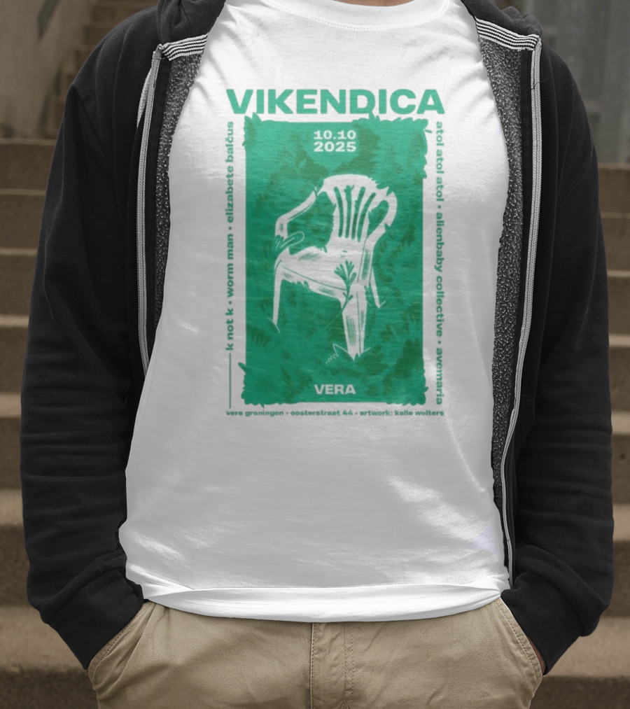 Vikendica 10.10.2025 Vera Chair Illustration In Greenery T-Shirt