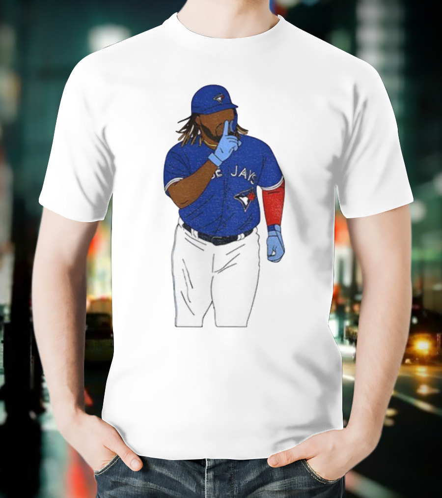 Vladimir Guerrero Jr Shhh Gesture Toronto Blue Jays Player Iconic Pose T-Shirt