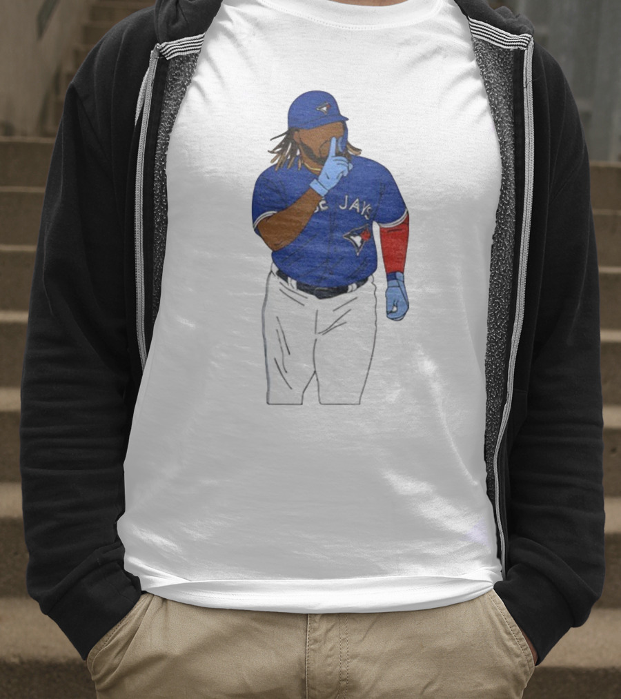 Vladimir Guerrero Jr Shhh Gesture Toronto Blue Jays Player Iconic Pose T-Shirt