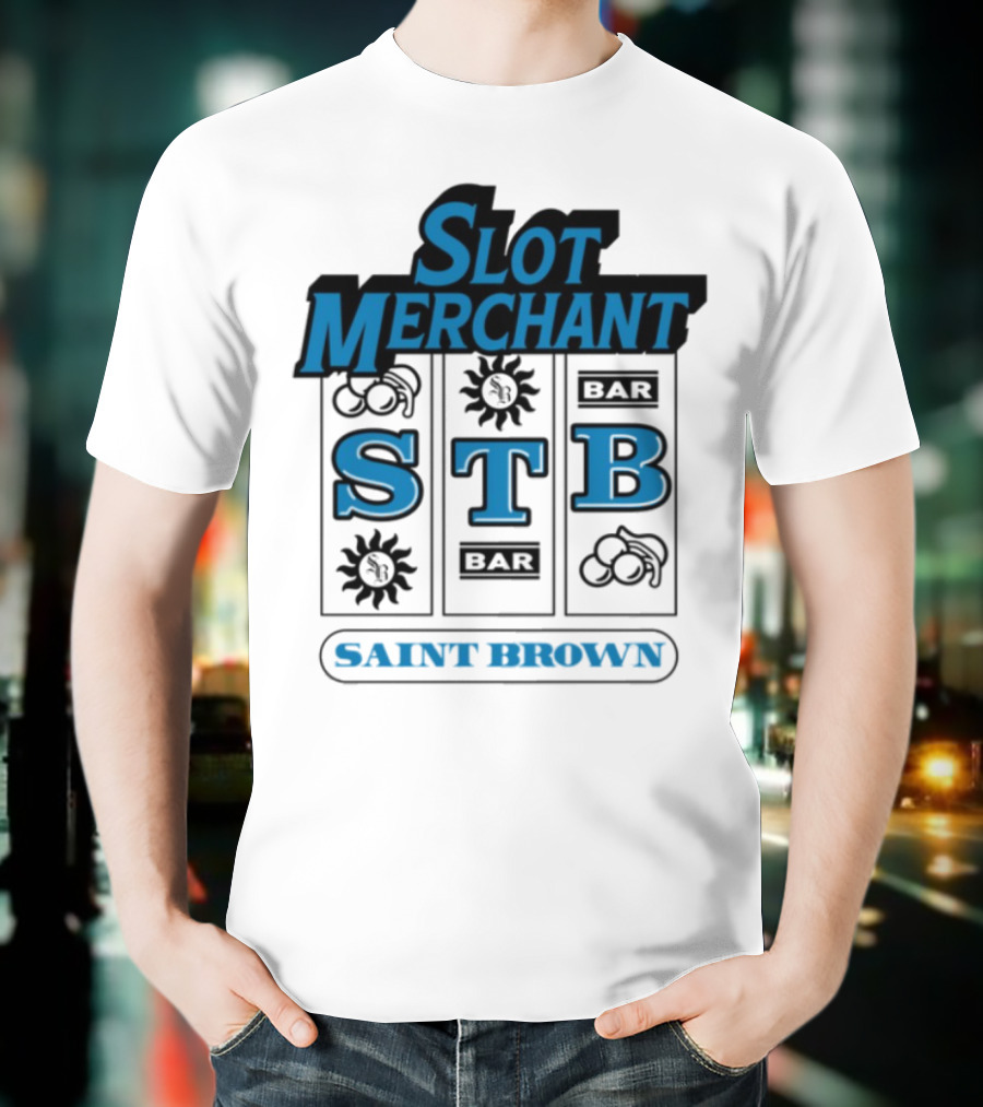 Slot Merchant STB Saint Brown Slot Machine T-Shirt