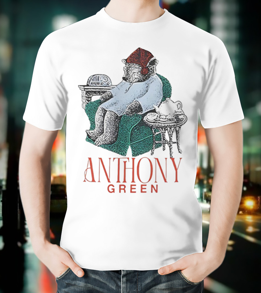Anthony Green Bear Cozy Sleepy Time Scene T-Shirt