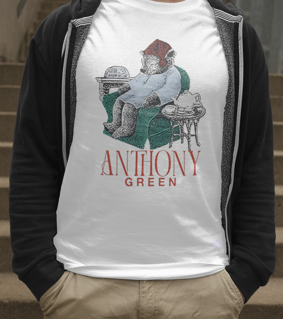 Anthony Green Bear Cozy Sleepy Time Scene T-Shirt