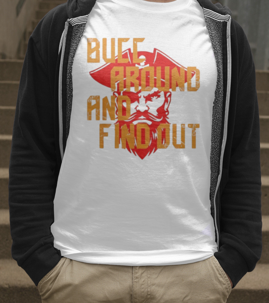 Bucc Around And Find Out Vintage Buccaneer Head Retro Style T-Shirt