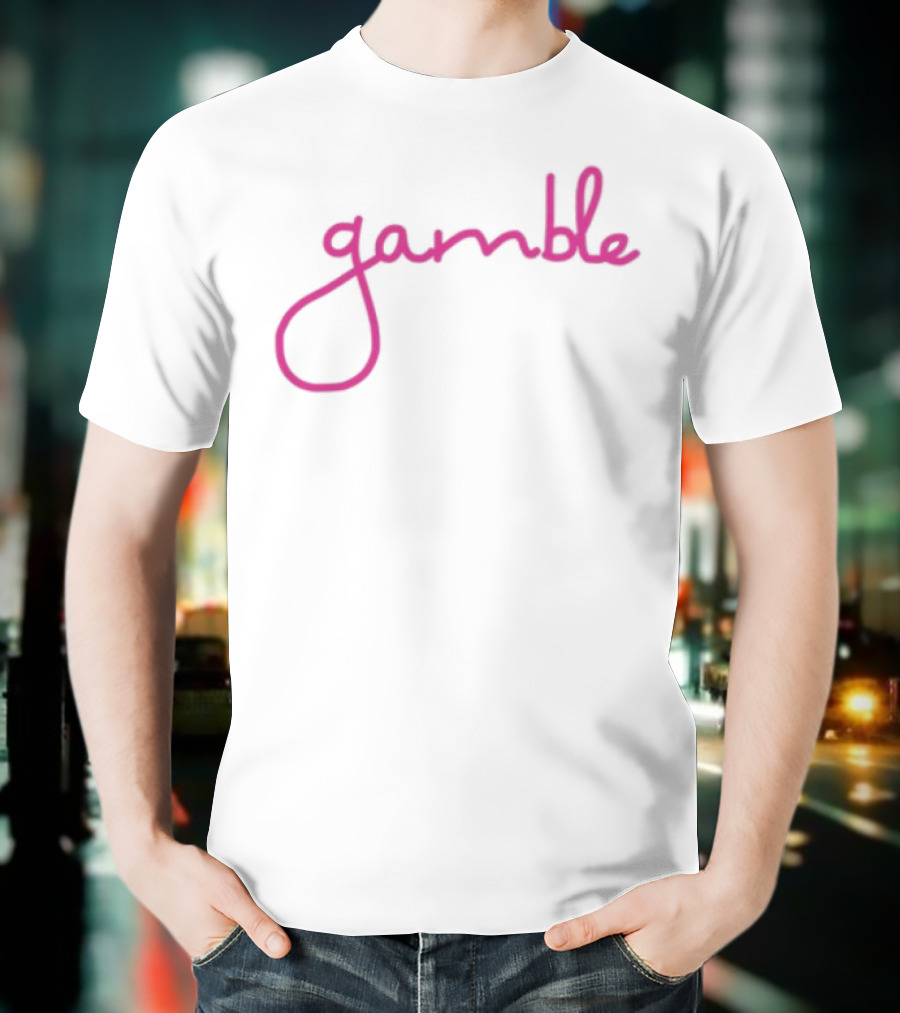 Fuchsia Gamble Script T-Shirt