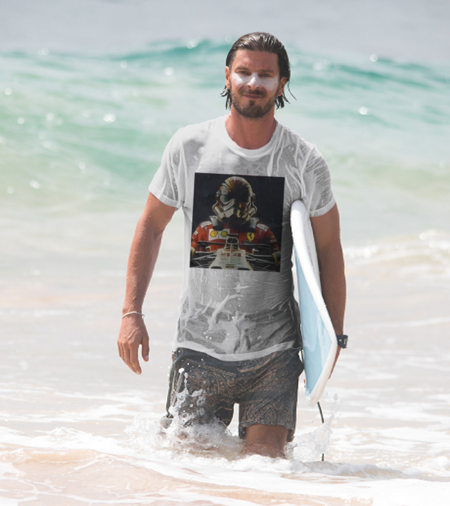 George Lucas Stormtrooper Formula 1 Ferrari Shell Petronas Mercedes Racing 44 T-Shirt