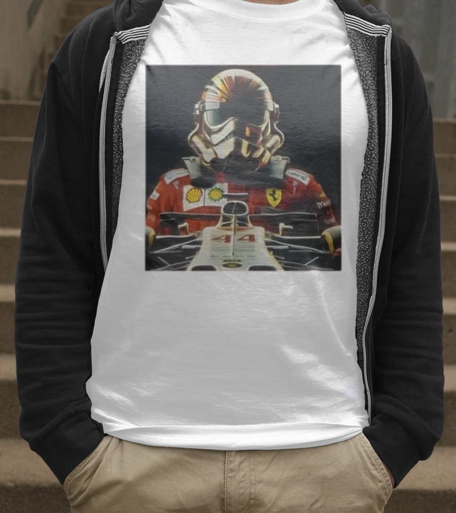 George Lucas Stormtrooper Formula 1 Ferrari Shell Petronas Mercedes Racing 44 T-Shirt
