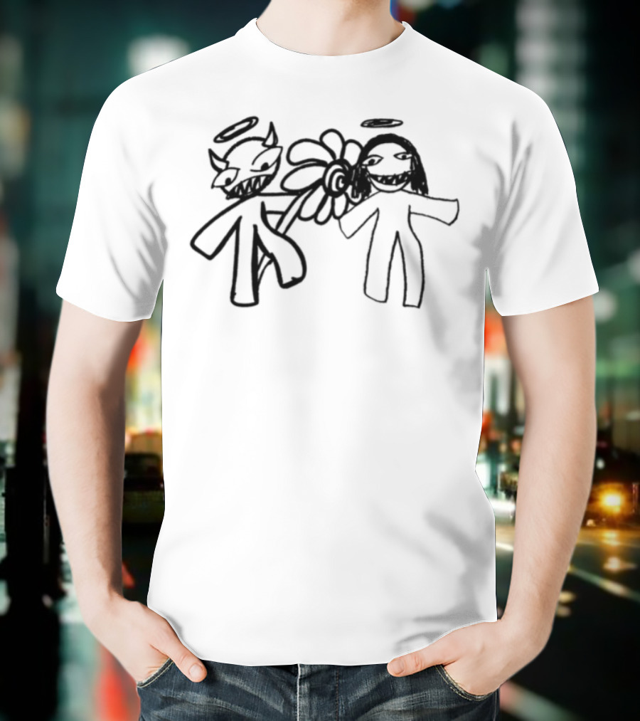I Believe In You Angel And Devil Drawing T-Shirt