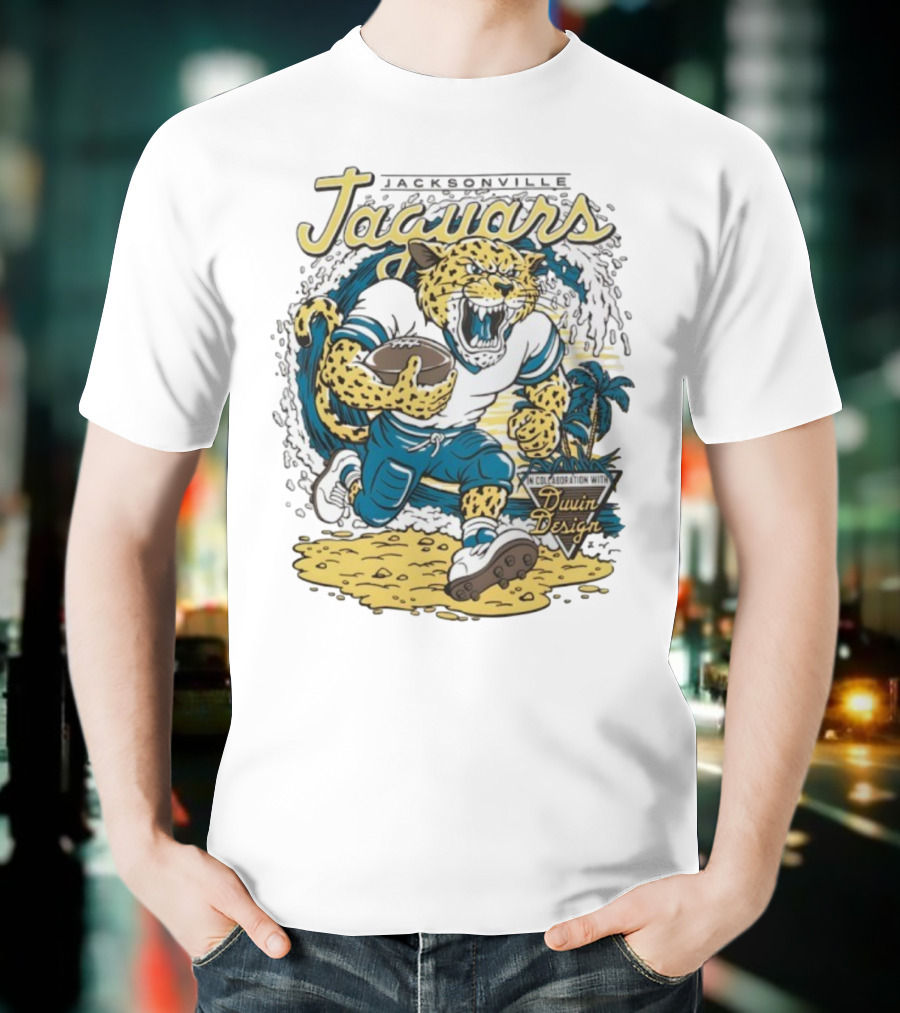 Jacksonville Jaguars Duvin Collaboration NFL Football T-Shirt