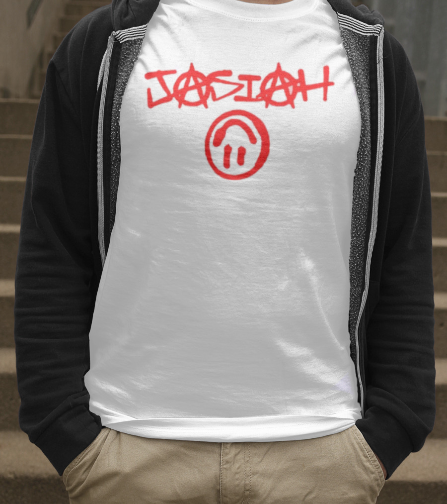 Jasiah Classic With Graffiti Style And Smiley Face T-Shirt