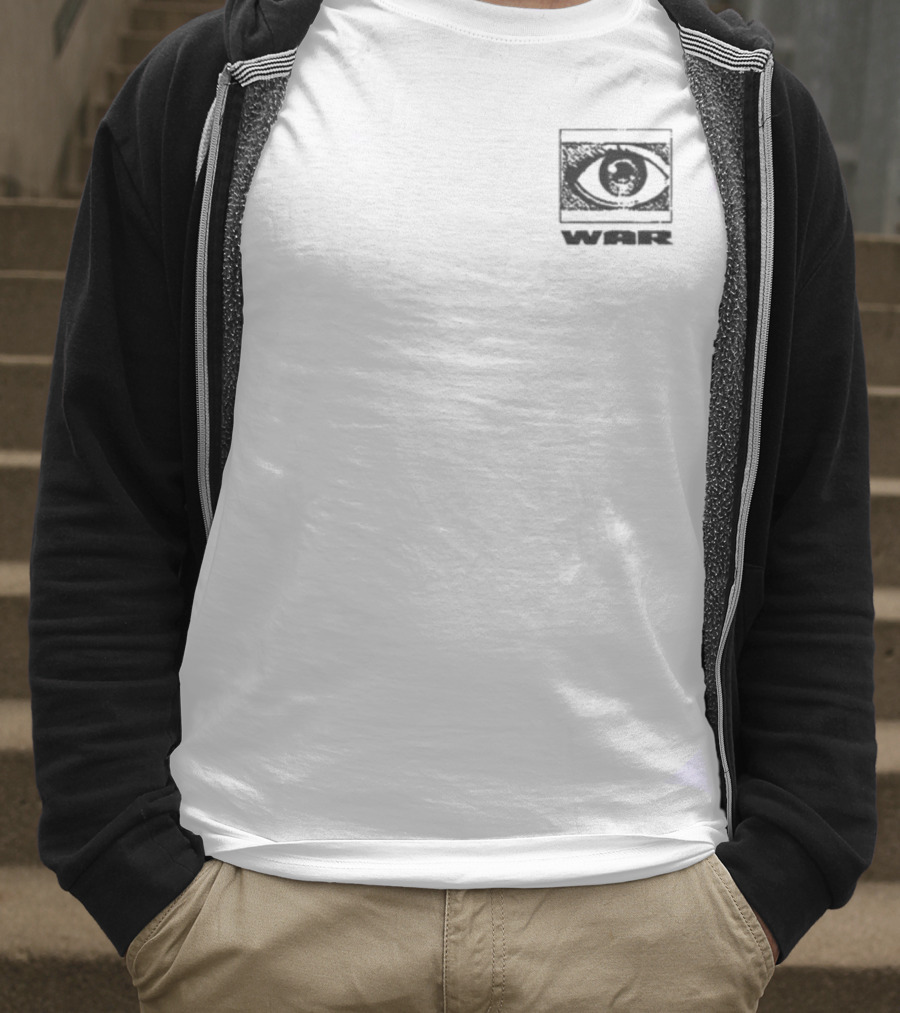 Jasiah War Anime Eye Sketch With Japanese Kanji T-Shirt