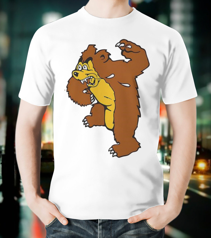 Montana Grizzlies Retro Monety Mascot Bear T-Shirt