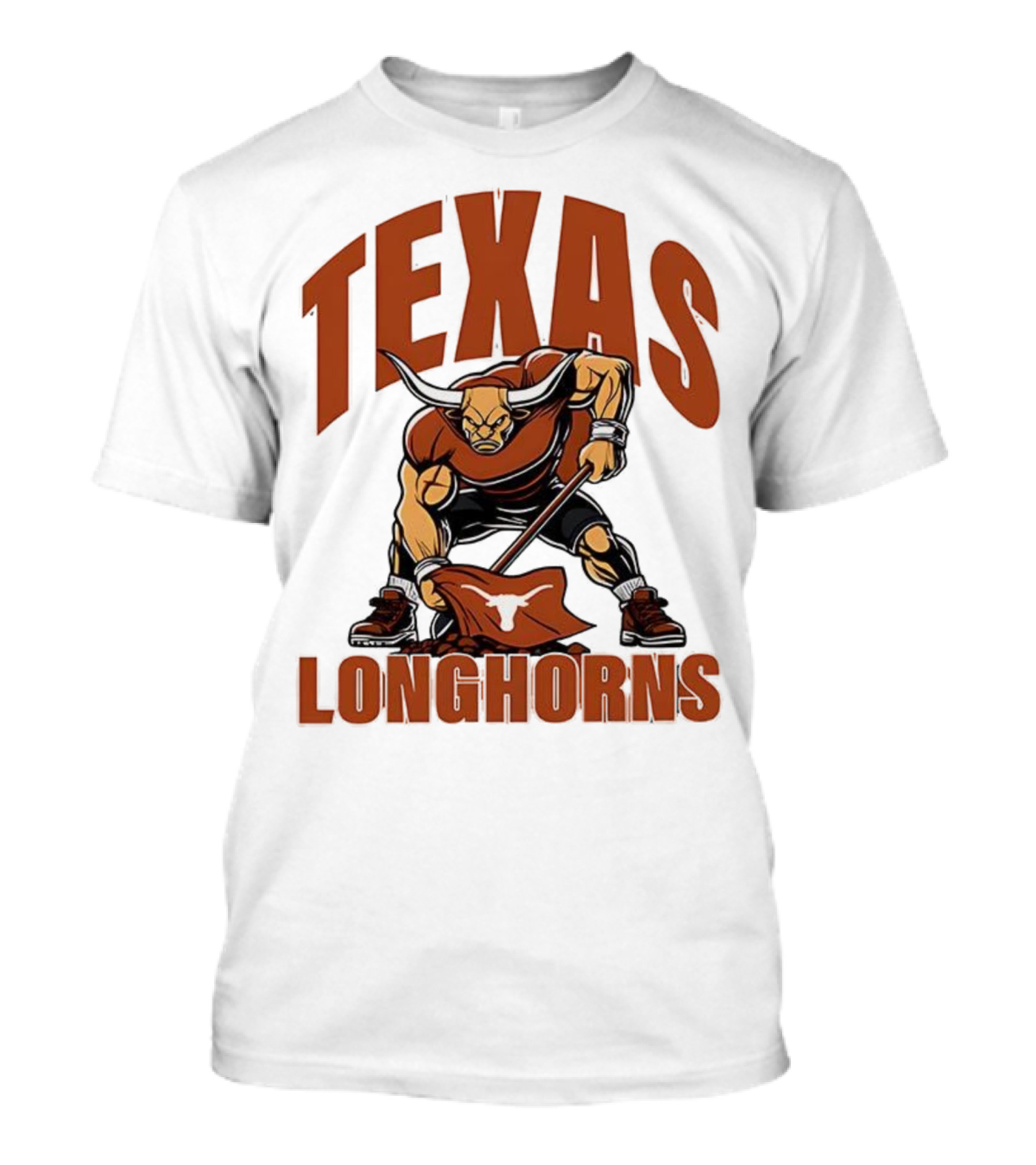 Texas Longhorns Football Youth Mascot Planting Flag T-Shirt