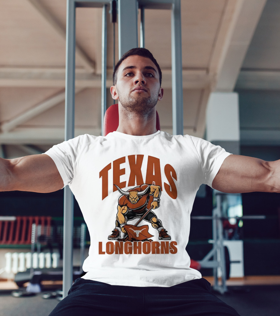 Texas Longhorns Football Youth Mascot Planting Flag T-Shirt