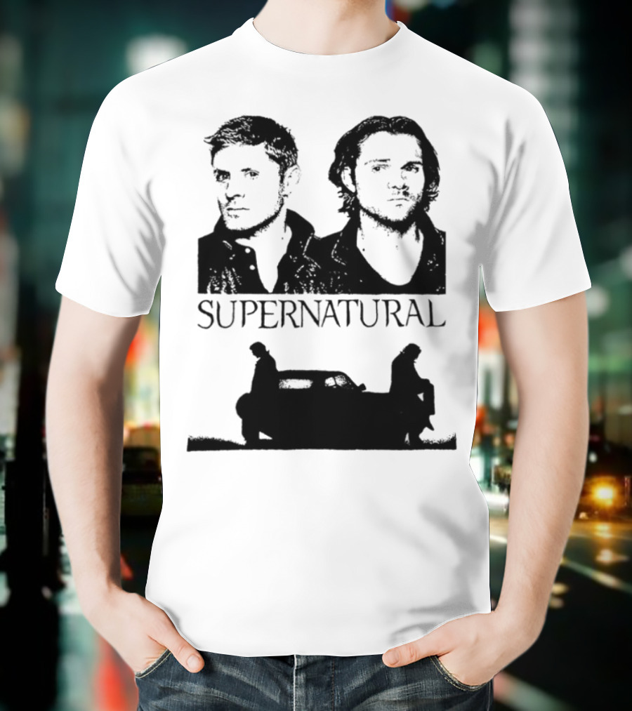 Sam And Dean Winchester Supernatural Impala Duo T-Shirt