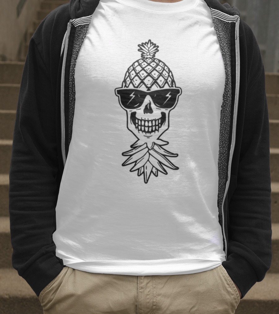 Theswingnation Podcast Pineapple Skeleton Skull Fusion T-Shirt